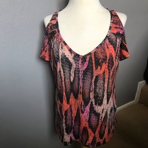 Guess snake print bling top. Sexy Cut out shoulder